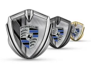 Porsche Emblema Guardabarros Insignia De Carrera Facha Brillo